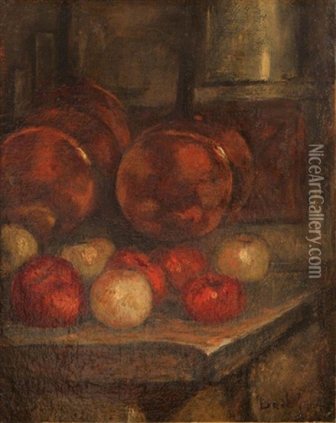 Nature Morte Aux Fruits Oil Painting - Joseph Bail