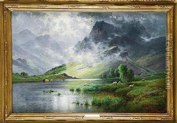 Paisaje Escoces Oil Painting - Alfred de Breanski