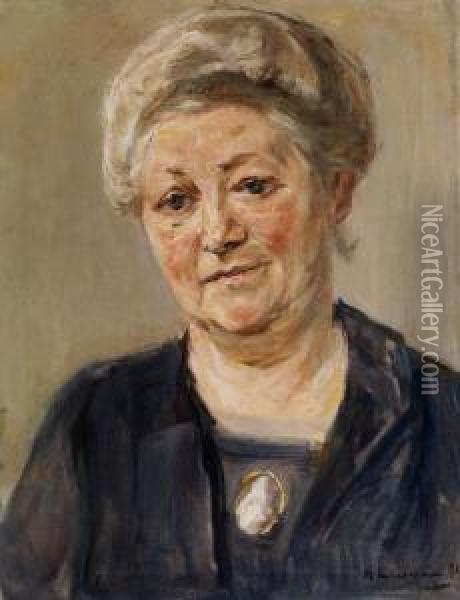 Portrait Einer Alten Dame Oil Painting - Max Liebermann