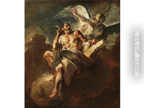 Der Evangelist Matthaus Oil Painting - Carlo Innocenzo Carlone