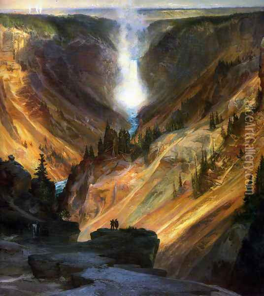 The Grand Canyon of the Yellowstone Oil Painting - Thomas Moran
