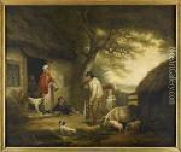 Return From The Hunt Oil Painting - George Morland
