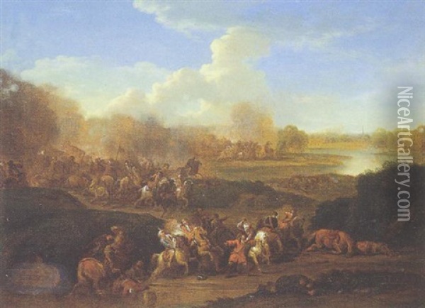 Choc De Cavalerie Oil Painting - Karel Breydel