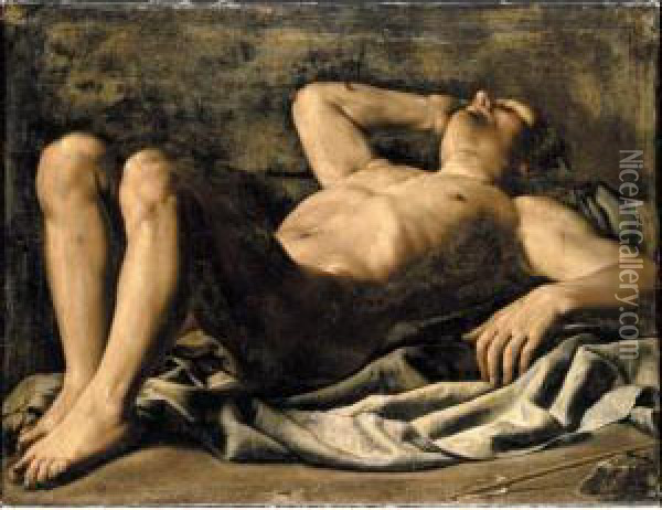 A Study For Saint Sebastian Oil Painting - Marcantonio Bassetti