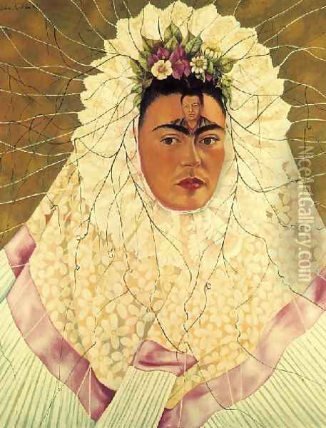 Self Portrait As A Tehuana Diego On My Mind Oil Painting - Frida Kahlo