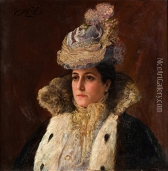 Retrato De Dama Oil Painting - George Vaughan Curtis