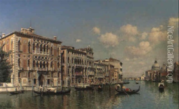 Palazzo Cavalli-franchetti And The Palazzo Barbaro Oil Painting - Federico del Campo