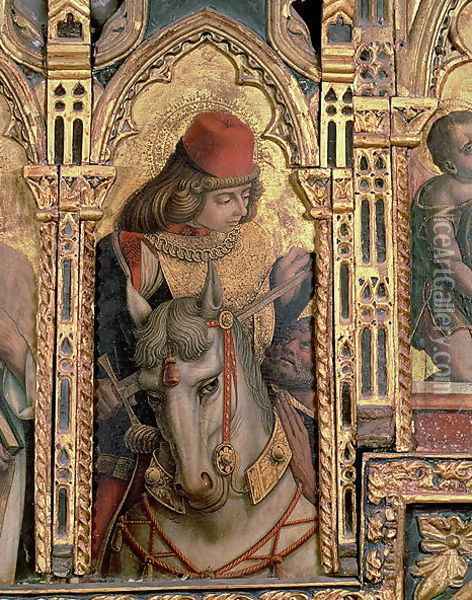 St. Martin, detail from the San Martino polyptych Oil Painting - Carlo Crivelli