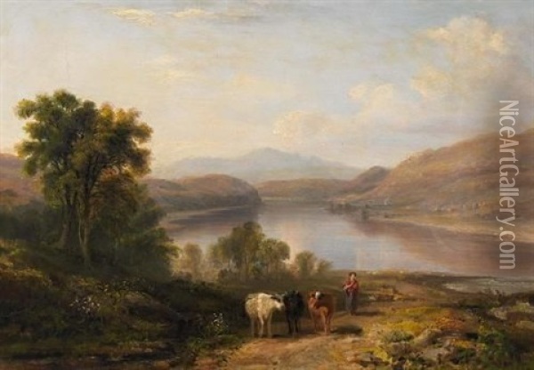 Schottische Landschaft (loch Vennacher?) Oil Painting - John Fleming