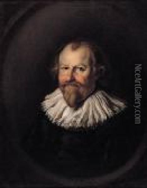 Portret Meski Oil Painting - Joachim I Von Sandrart
