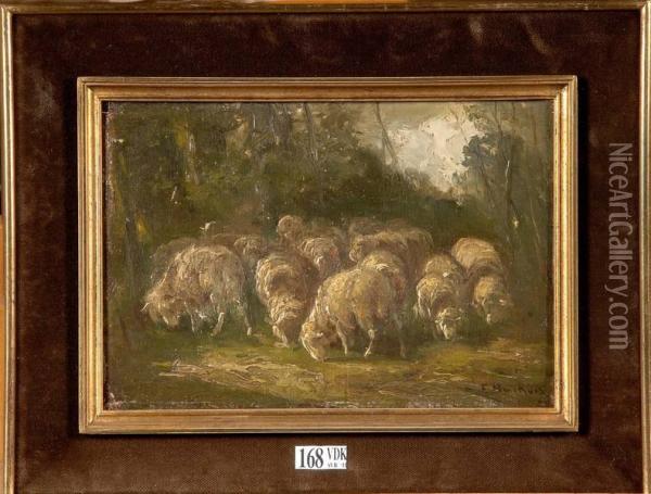 Troupeau De Moutons Oil Painting - Frans Backvis