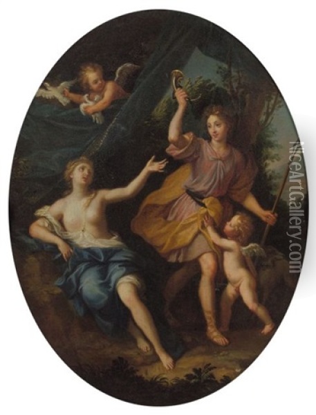 Venus Et Adonis Oil Painting - Louis de Boulogne the Younger