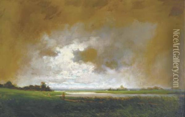 Gathering Storm Oil Painting - Jules Tavernier