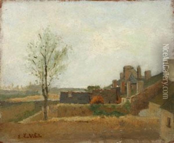Au Village Breton Oil Painting - Elodie La Villette