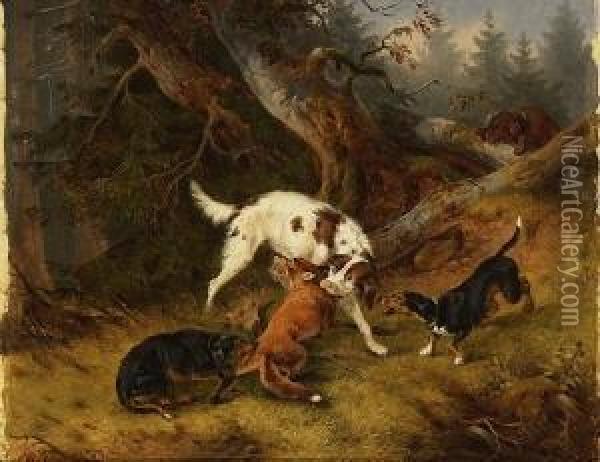 Jagdhunde Haben Eine Fuchs
 Gefangen. Oil Painting - Wilhelm Melchior