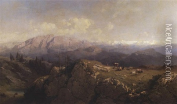 View In Switzerland Oil Painting - Karl Millner