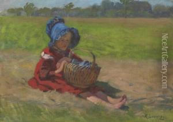 The Picnic Basket Oil Painting - Richard Lorenz