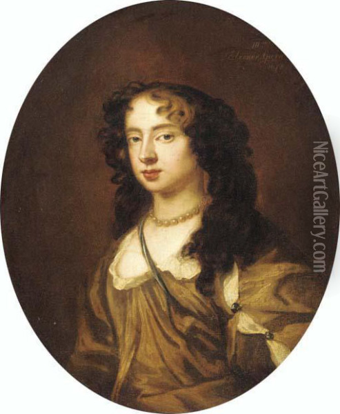Portrait Of Nell Gwyn Oil Painting - Sir Peter Lely