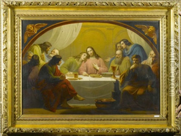 Das Abendmahl Oil Painting - Melchior Paul Von Deschwanden