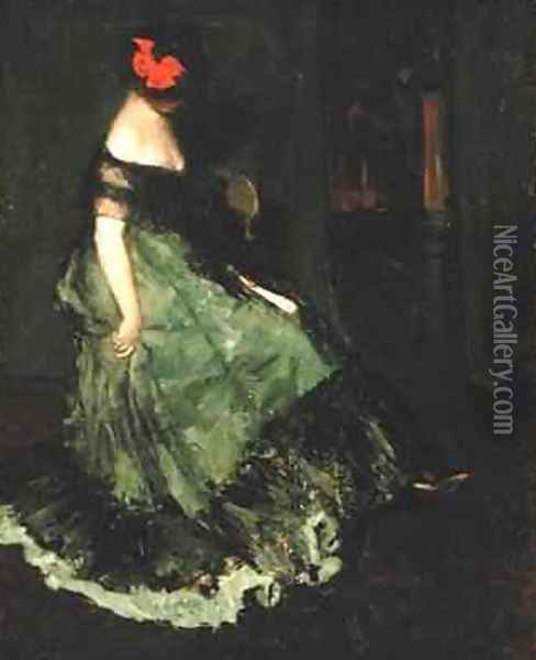 The Red Bow Oil Painting - Charles Webster Hawthorne