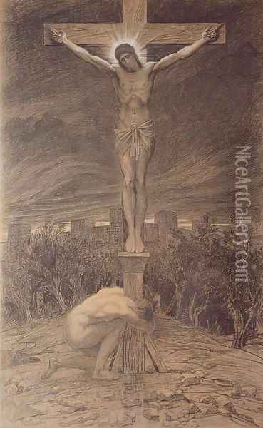 Barabbas at the Cross Oil Painting - Sir William Blake Richmond