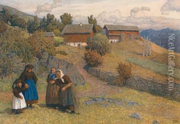 Gustav Jahn Drei Generationen Oil Painting - Gustav Jahn