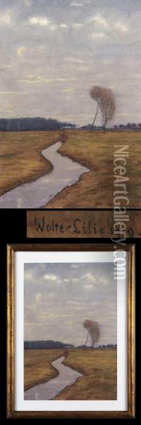 Weite Herbstlandschaft Oil Painting - Walter Lilie