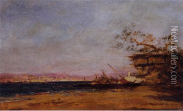 Vue De La Baie De Constantinople Oil Painting - Henri Duvieux