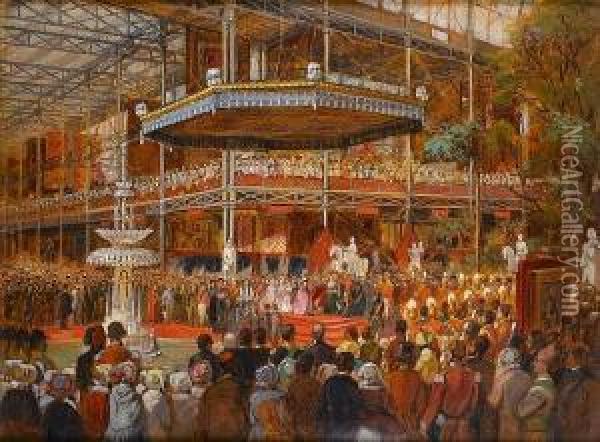 The Opening Of The Great Exhibition Oil Painting - James Digman Wingfield
