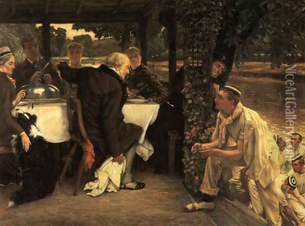 The Prodigal Son in Modern Life: The Fatted Calf Oil Painting - James Jacques Joseph Tissot