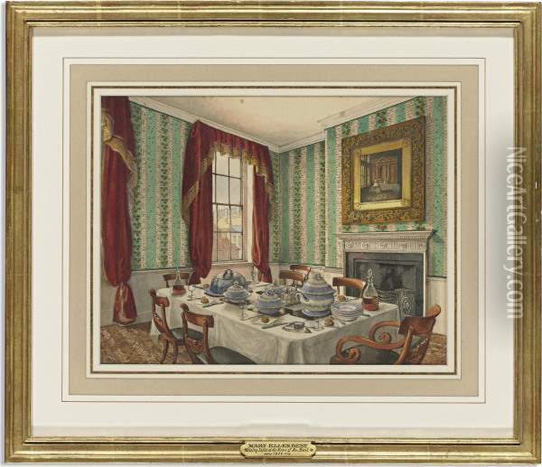 A Dining Room At York Oil Painting - Mary Ellen Best