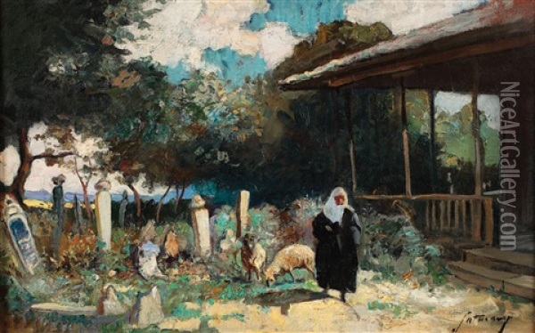 Curtea Moscheii Din Mangalia Oil Painting - Alexandru Satmary