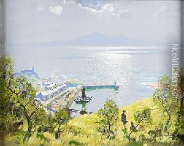 Dunure Harbour Oil Painting - Robert Houston