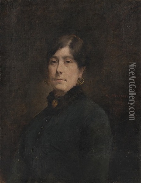 Portrait De Femme Oil Painting - Henri Meurisse