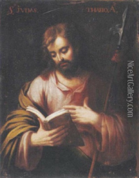 Saint Jude The Apostle Oil Painting - Bartolome Esteban Murillo