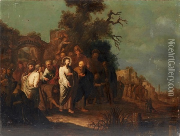Le Miracle De Christ Oil Painting - Claes Cornelisz Moeyaert