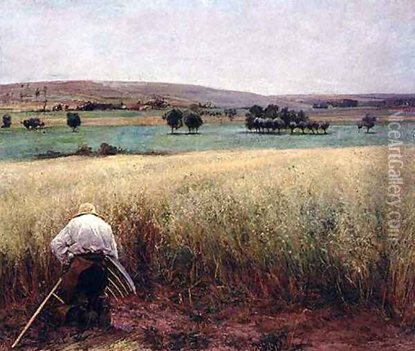 The Ripened Wheat 2 Oil Painting - Jules Bastien-Lepage