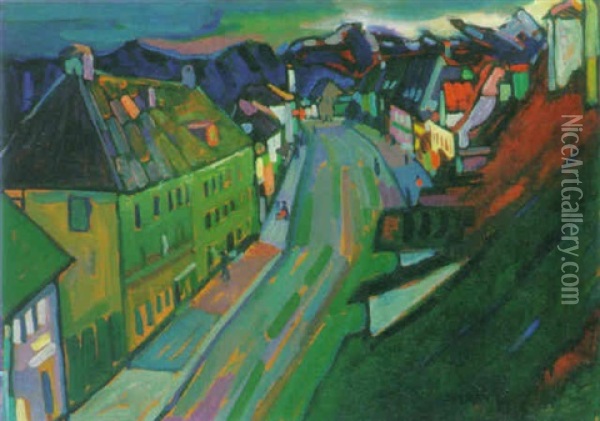 Murnau-obermarkt Oil Painting - Wassily Kandinsky