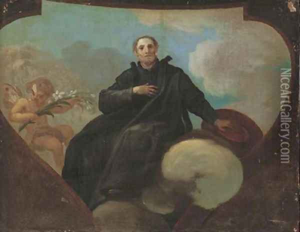 Saint Philip Neri a modello Oil Painting - Spanish School