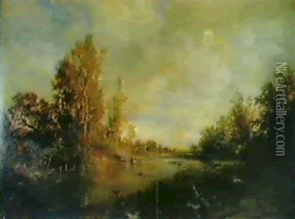 In Den Praterauen Oil Painting - Emil Jacob Schindler