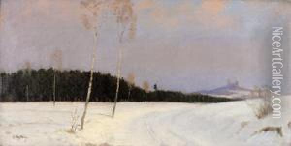 Winterlandschaft Oil Painting - Viktor Myttheis