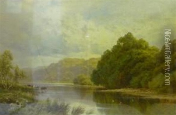 Nature's Mirror The Thames At Cliefden Oil Painting - Henry H. Parker