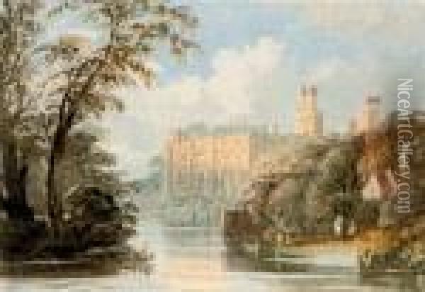 Warwick Castle Oil Painting - John Varley