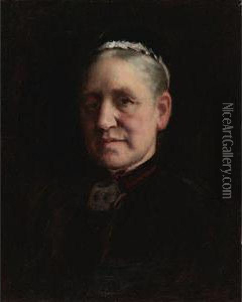 Portrait Of Madame Verdier Oil Painting - Paul Peel