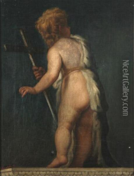 Auf Einem Podest Stehender Johnnesknabe Oil Painting - Gian Francesco Locatelli
