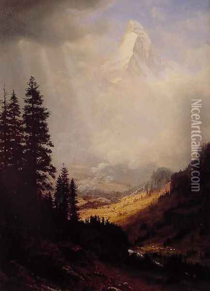 The Matterhorn Oil Painting - Albert Bierstadt