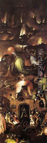 Triptych of Last Judgement (right wing) Oil Painting - Hieronymous Bosch