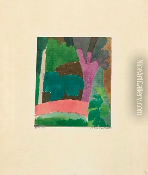Kl. Parklandschaft (Small Park Landscape) Oil Painting - Paul Klee