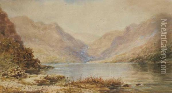 Upper Lake, Glendalough, Wicklow Oil Painting - Alexander Williams