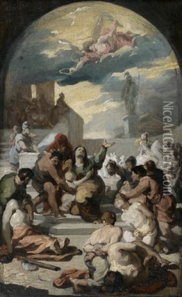 Persecutions Des Premiers Chretiens A Rome Oil Painting - Francois-Joseph Heim